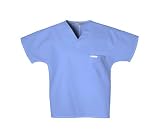 Ciel Blue V-neck Scrub Top