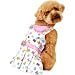 Amanda Print Dog Dress Rhinestone Button & Belt Buckle Size XS
