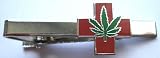 Medical Marijuana Pot Hemp Legalize Cannabis Weed Tie Bar Clip