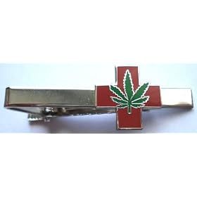 Medical Marijuana Pot Hemp Legalize Cannabis Weed Tie Bar Clip