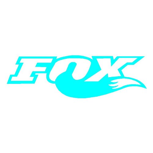 Fox Tail Decal Sticker Racing for Cars and Walls 5 Inch Sky Blue