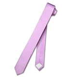 SILK Narrow NeckTie EXTRA Skinny VIOLET / Light Purple Thin Men's Neck Tie