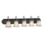 Golden Lighting 5221-5 ORB Brookfield ORB Five Light Vanity, Oil Rubbed Bronze Finish