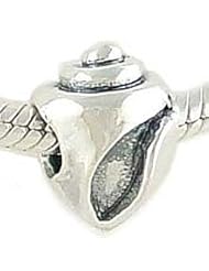 Authentic Biagi Conch Shell Solid 925 Sterling Silver Bead fits European Charm Bracelet