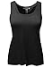 Plus4u Women's Basic Solid Sleeveless Plus Size Tank Top