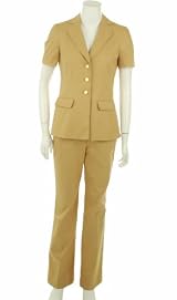 Anne Klein Classic Fit Short Sleeve Pant Suit