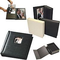 Flora Allure Series, Professional Bound Slip in Album, Pearl Windowed Leather Cover with Ivory Pages, 12 Page Capacity Holds 24 10