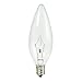 Bulbrite KR40CTC/32 40W Krystal Touch Torpedo Chandelier Bulb (B10), Candelabra Base
