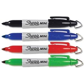 Sharpie Mini Fibre Nib Marker Pen Assorted Colour 4 pack