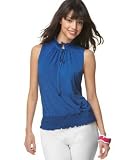 XOXO - XOXO Jersey Mock-Neck Faux Wrap Top