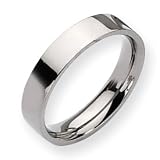 Titanium Flat 5mm Polished Band Ring - Size 8.5 - JewelryWeb