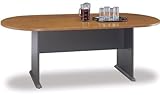 Bush Furniture Racetrack Conference Table, Natural Cherry/Graphite Gray