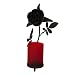 Wand-Kerzenleuchter ROSE mit rotem Glaseinsatz