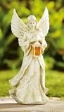from WMS Supplies Outdoor Garden Solar Angel and Lantern With Wings & Amber LED