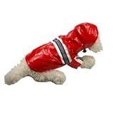 Pet Raincoats, Dog Raincoats, REFLECTA-GLOW PVC RAINCOAT in Red-XL