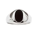 Mens Sterling Silver Onyx Signet Ring