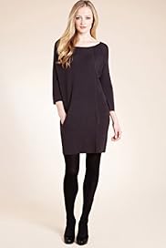 Autograph Cocoon Rear Zip Dress with Merino Wool