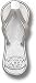New York Jets Solid Sterling Silver Oval Logo Flip Flop 1'' Pendant