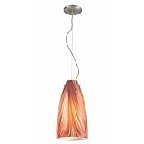 Lite Source Rangsey Orange Polished Steel Mini Pendant