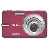 Kodak EASYSHARE M883 - Digital camera - compact - 8.0 Mpix - optical zoom: 3 x - supported memory: MMC, SD, SDHC - red hot Image