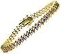 18kt Over Sterling Silver Marquise Genuine Amethyst Tennis Bracelet