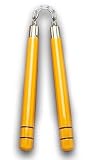 Nunchaku 12 Yellow w/2 Black Stripes at Bottom - Martial Arts - Nunchaku