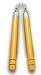 Sporting Goods : Nunchaku 12" Yellow w/2 Black Stripes at Bottom - Martial Arts - Nunchaku