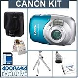 Canon PowerShot D10 Compact Digital Camera Kit, with 8GB SD Memory Card, Spare NB-6L Type Lithium-ion Battery, Camera Case, Table Top Tripod, EZ Digital Photography Guide. USB 2.0 SD Card Reader