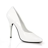 31hnCIOuecL. SL160  5 Inch Sexy Classic Pump Shoe With Metal Heel White Patent