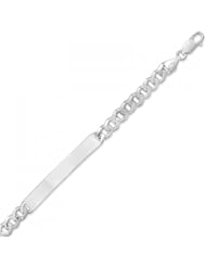 MMA Silver - 8 inch 180 Curb ID Bracelet