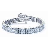 10.00ct F-VS1 Diamond Line Bracelet with Platinum