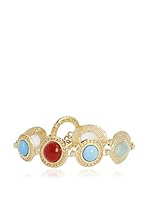 Bellavita Pulsera Hammered plata bañada en oro 18 ct / Multicolor