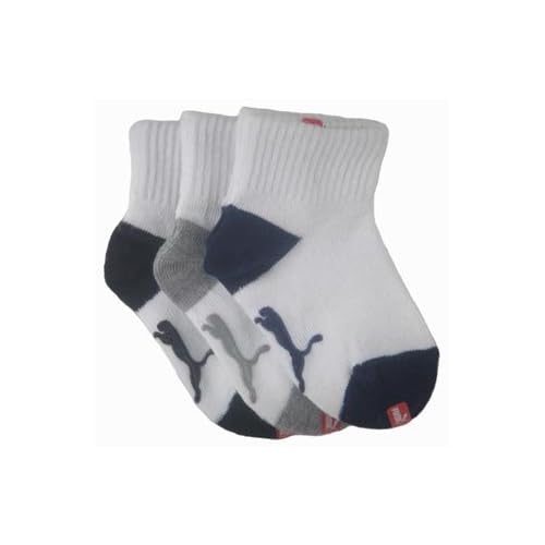Puma Baby All White Gripper Socks- 3 Pack