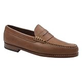 Men's Bass GOSHEN Slip-On Penny Loafers BROWN 13 M