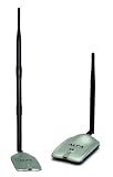 2000mW 2W 802.11 g-n High-Gain USB Wireless G / N Long-Rang WiFi Network Adapter With Original Alfa Screw-On Swivel 9dBi Rubber Antenna