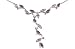 9ct White gold 43cm Iolite + Topaz Leaves Necklace