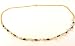 22kt Gold Filled Aquamarine and Dark Gray Natural Diamond Chips Necklace, 18 Inch