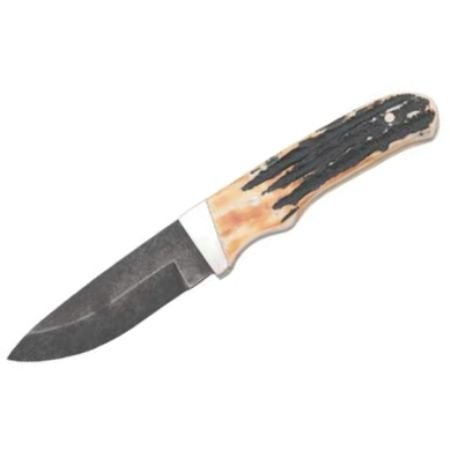 Bear  &  Sons Cutlery India Stag Pro Skinner Fixed Blade Knife with Damascus Blade