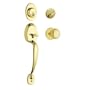 Schlage F393 PLY 505 PLY 605 Plymouth Dummy Handleset with Plymouth Knob Interior, Lifetime Polished