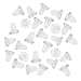 Set of 40 5mm Rhinestone Anti-allergy Stud Earrings No Metal Parts with Rubber Earring Backs
