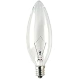 Bulbrite KR60CTC/32 60W Krystal Touch Torpedo Chandelier Bulb (B10), Candelabra Base, 10 Pack