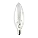 Bulbrite KR25CTC/32 25W Krystal Touch Torpedo Chandelier Bulb (B10), Candelabra Base