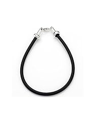 Zable(tm) Sterling Silver 3mm Rubber Bracelet 7.5" for use with Beads