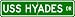 USS HYADES AF 28 Street Sign - Navy