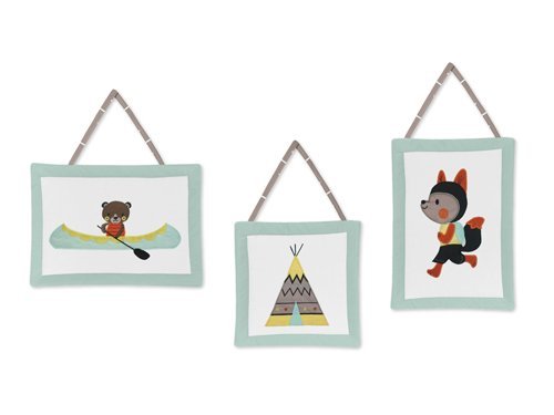 Outdoor Adventure Nature Fox Bear Animals Boys Wall Hanging Accessories