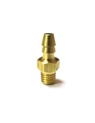 BISS: 1/8" Hose ID, 10-32 UNF Male Double Barb Hose/Tubing Fitting Connector
