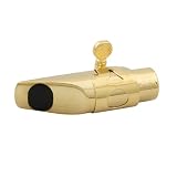 Gold Plated Soprano Saxophone Metal Mouthpiece + Cap + Ligature #6