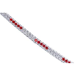 Bold and Beautiful 6.00 carats total weight Round Cut Garnet and White CZ... by