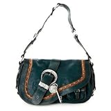 Women's Gaucho Turquoise Calf Leather Shoulder Bag: Turquoise Shoulder
