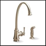 Brushed Nickel Kitchen Faucet with Sprayer - Single Handle